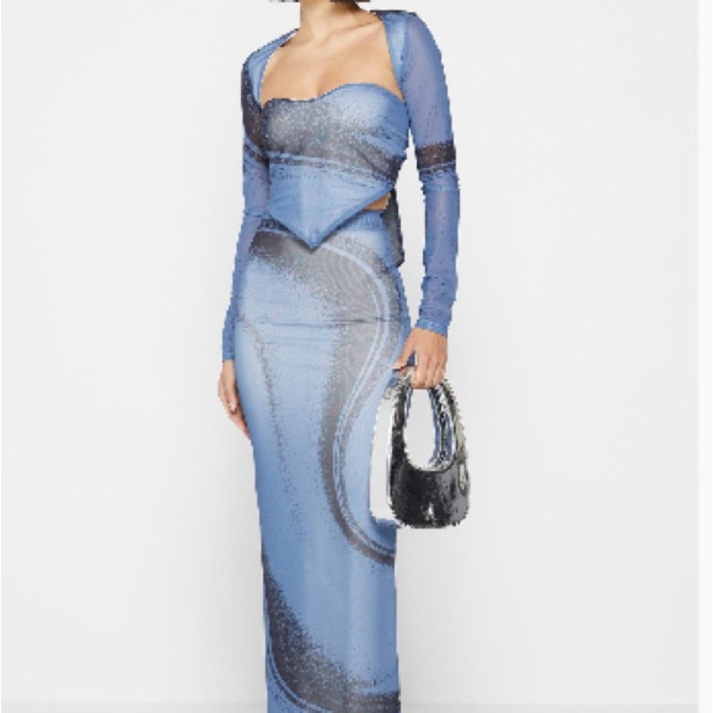Elegant Blue Women's Dress